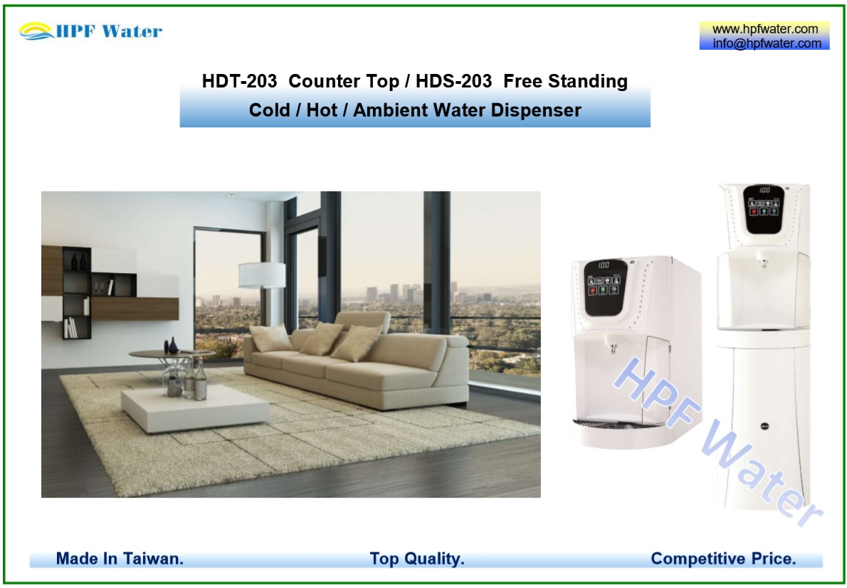 Counter Top Free Standing Hot Ambient Cold Water Dispenser made in Taiwan